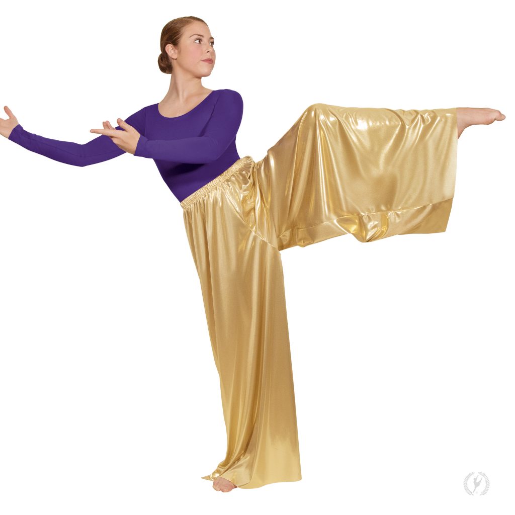 metallic palazzo pants